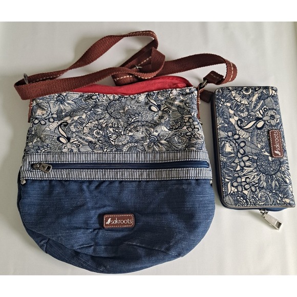 Sakroots Handbags - Sakroots Artist Blue Canvas Crossbody‎ Purse With Wallet